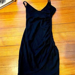 Forever 21 Small Black Thin Strap Wrap Dress